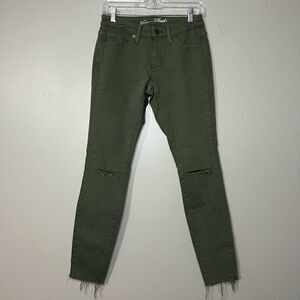 Universal Thread Olive Army Green Mid Rise Jegging Raw Hem Women's size 2/26R